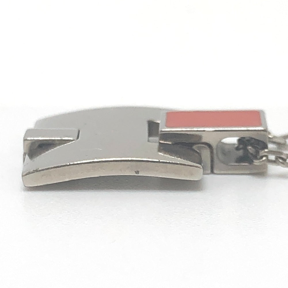 HERMES H motif Eileen Pendant Chain Accessory Necklace Metal Ladies Silver