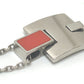 HERMES H motif Eileen Pendant Chain Accessory Necklace Metal Ladies Silver