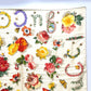 GUCCI Flora line Flowers Insects Fashion Accessories Apparel Floral Large Scarf Silk Women's Beige