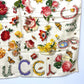 GUCCI Flora line Flowers Insects Fashion Accessories Apparel Floral Large Scarf Silk Women's Beige