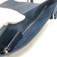 BALLY Flat Bag, Adjustable Crossbody Shoulder Bag, Leather, Unisex, Navy