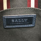 BALLY Flat Bag, Adjustable Crossbody Shoulder Bag, Leather, Unisex, Navy