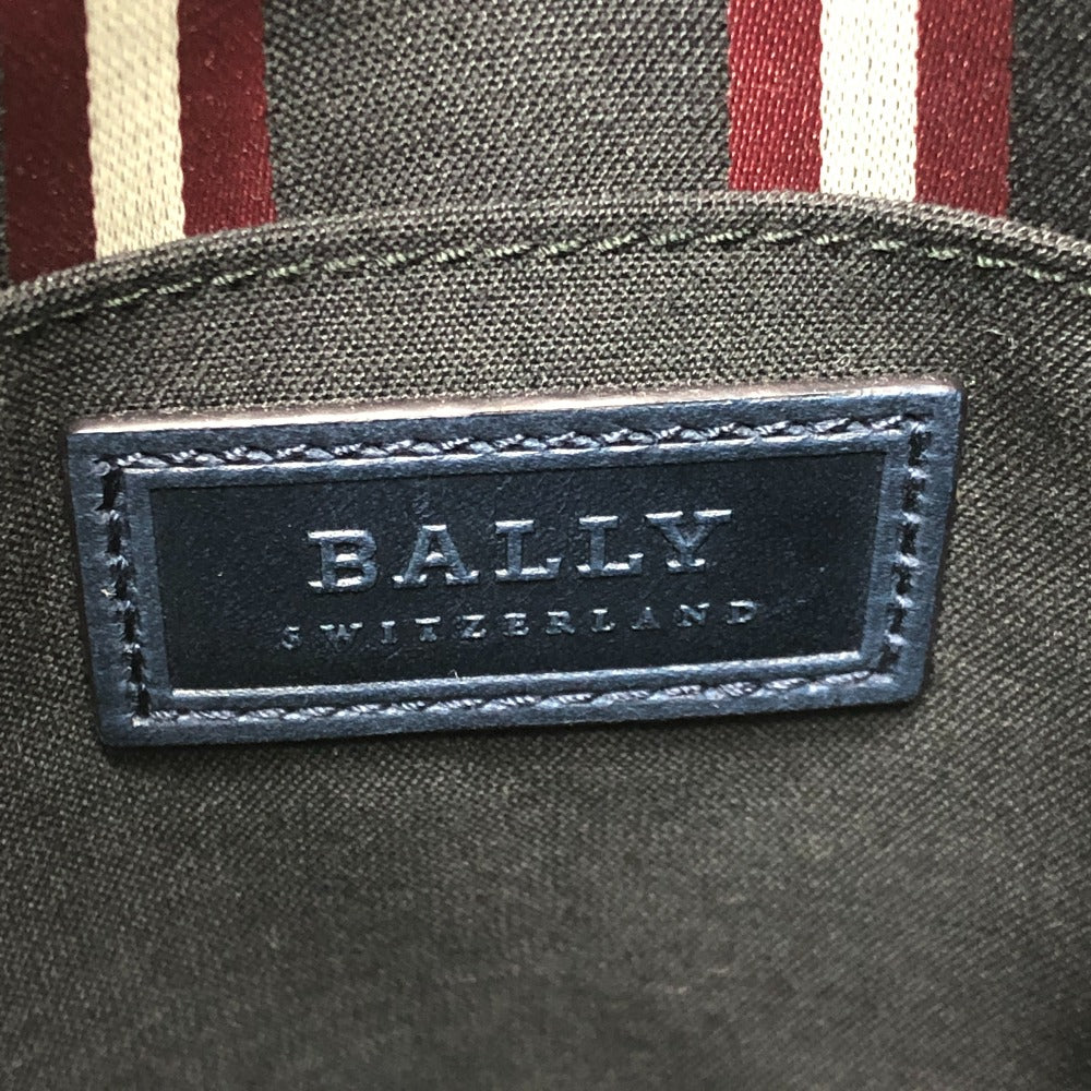 BALLY Flat Bag, Adjustable Crossbody Shoulder Bag, Leather, Unisex, Navy
