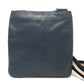 BALLY Flat Bag, Adjustable Crossbody Shoulder Bag, Leather, Unisex, Navy
