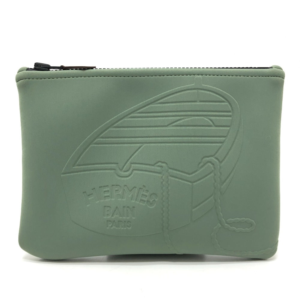 HERMES Neobain Thalassa PM Thalassa PM Organizer Pouch Flat Pouch Nylon Women's Khaki