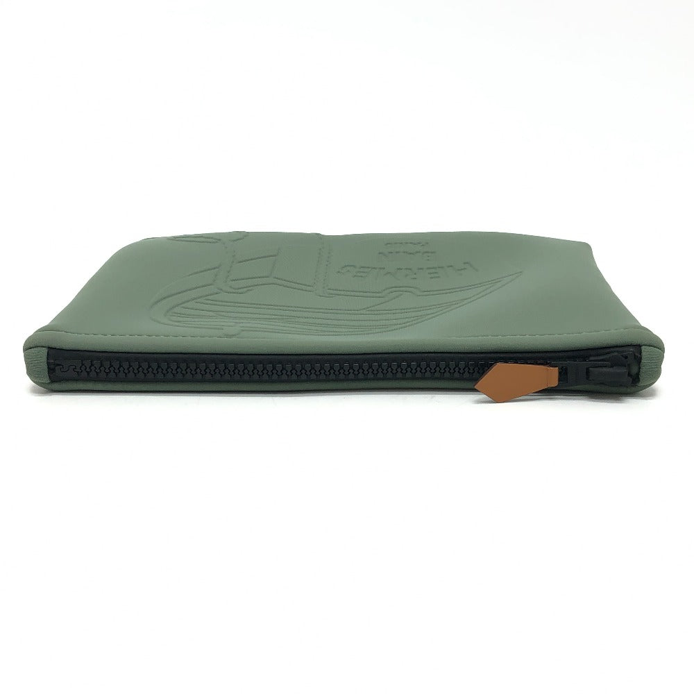 HERMES Neobain Thalassa PM Thalassa PM Organizer Pouch Flat Pouch Nylon Women's Khaki