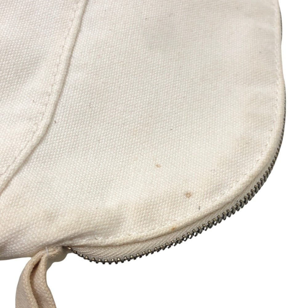 HERMES Bolide Pouch MM Bolide Pouch MM Accessory Case Makeup Pouch Cosmetic Pouch Pouch Canvas Women's White