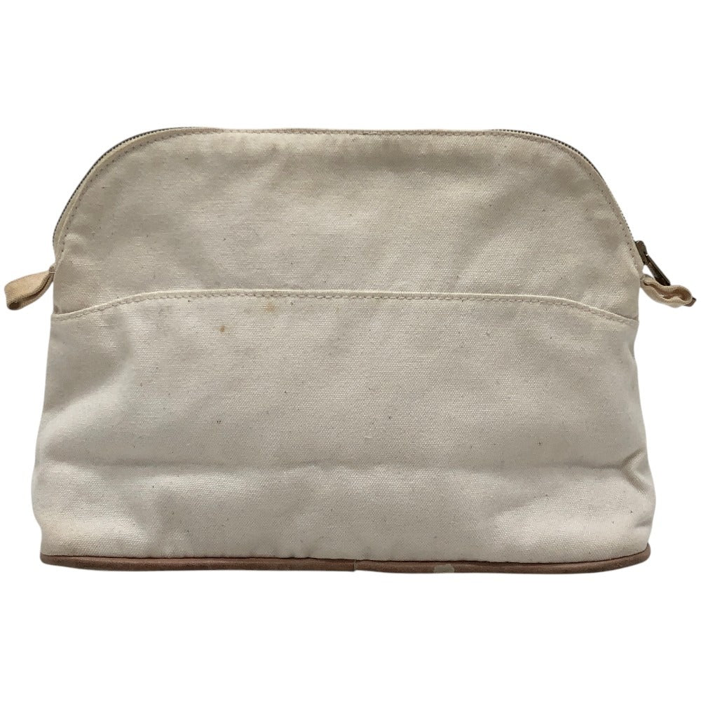 HERMES Bolide Pouch MM Bolide Pouch MM Accessory Case Makeup Pouch Cosmetic Pouch Pouch Canvas Women's White