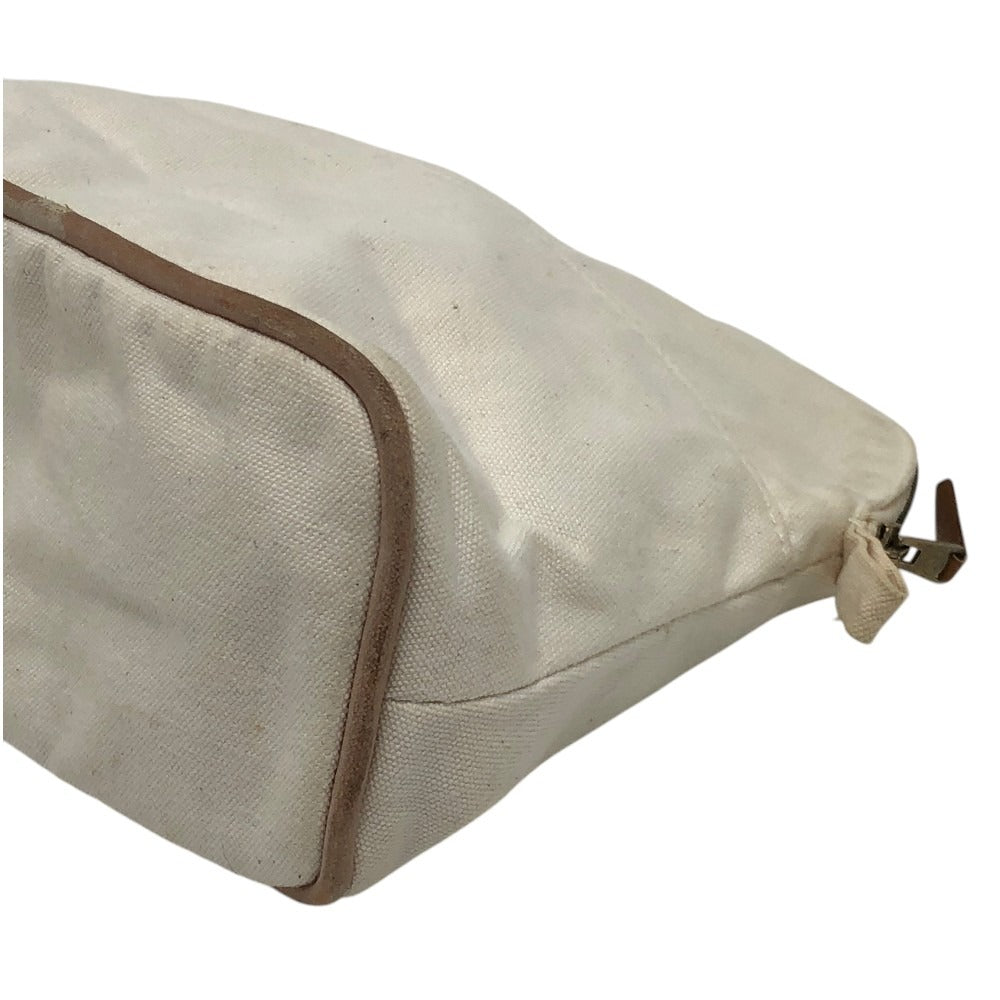 HERMES Bolide Pouch MM Bolide Pouch MM Accessory Case Makeup Pouch Cosmetic Pouch Pouch Canvas Women's White