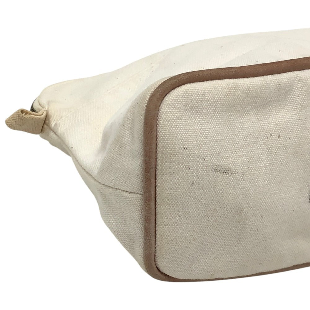 HERMES Bolide Pouch MM Bolide Pouch MM Accessory Case Makeup Pouch Cosmetic Pouch Pouch Canvas Women's White