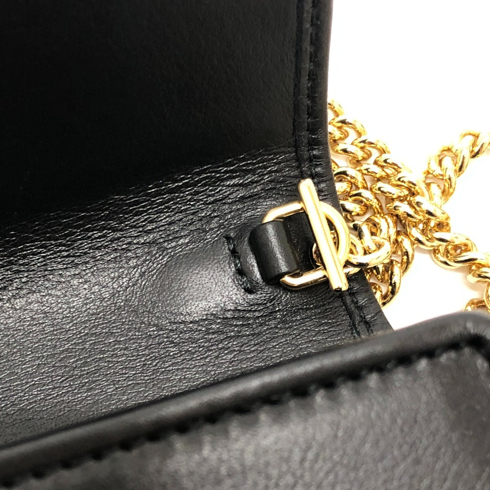 GUCCI 725219 Blondie Medium Chain Wallet Purse Bag Logo Shoulder Bag Leather Women's Black