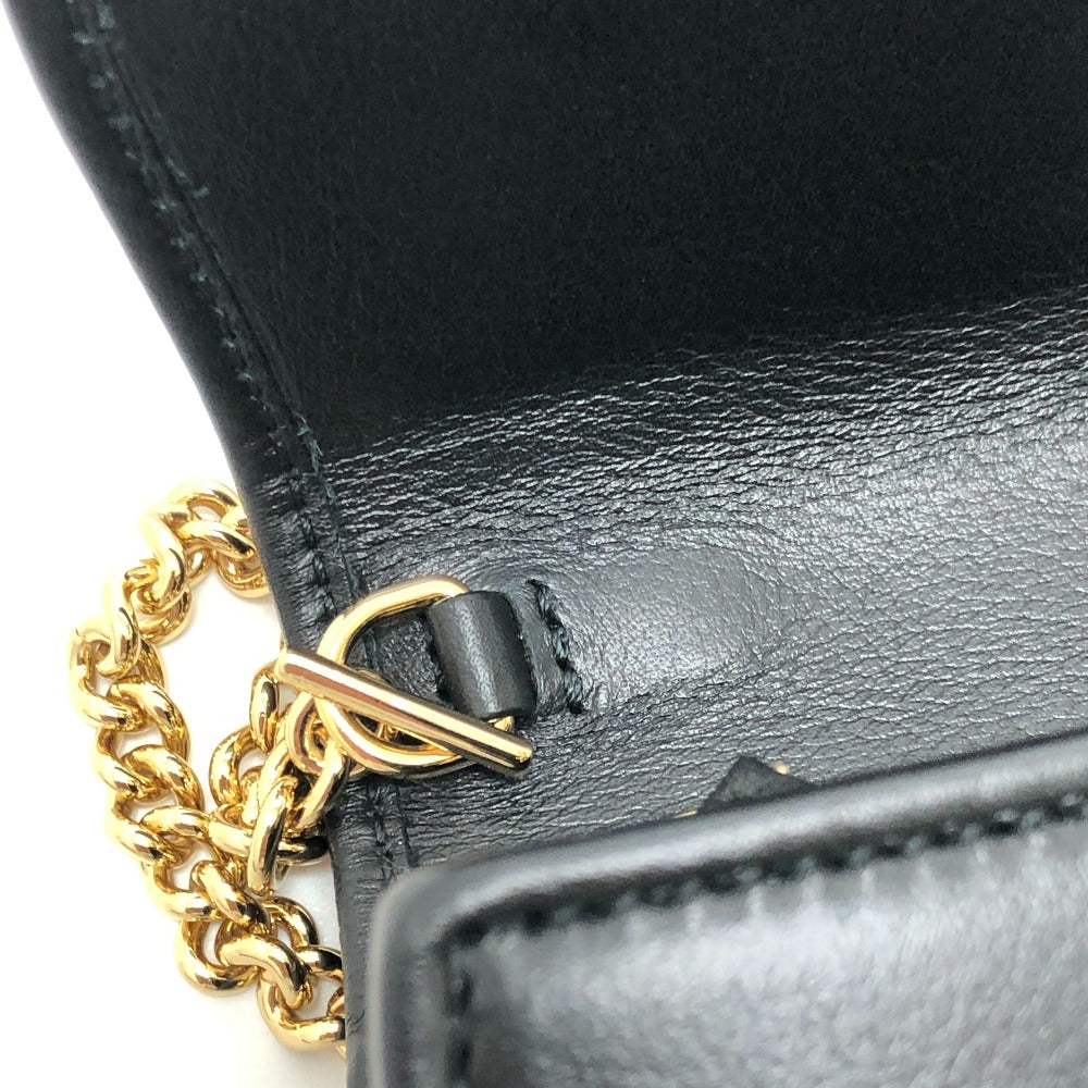 GUCCI 725219 Blondie Medium Chain Wallet Purse Bag Logo Shoulder Bag Leather Women's Black