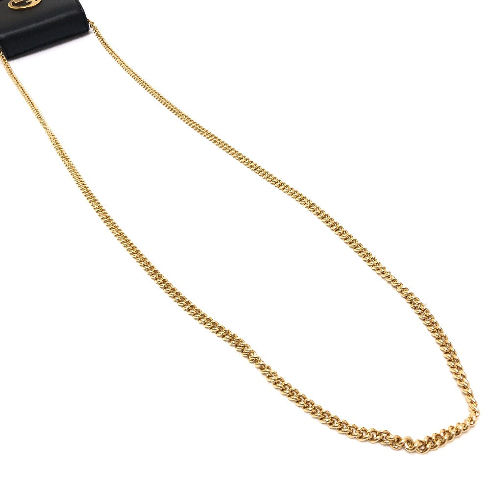 GUCCI 725219 Blondie Medium Chain Wallet Purse Bag Logo Shoulder Bag Leather Women's Black