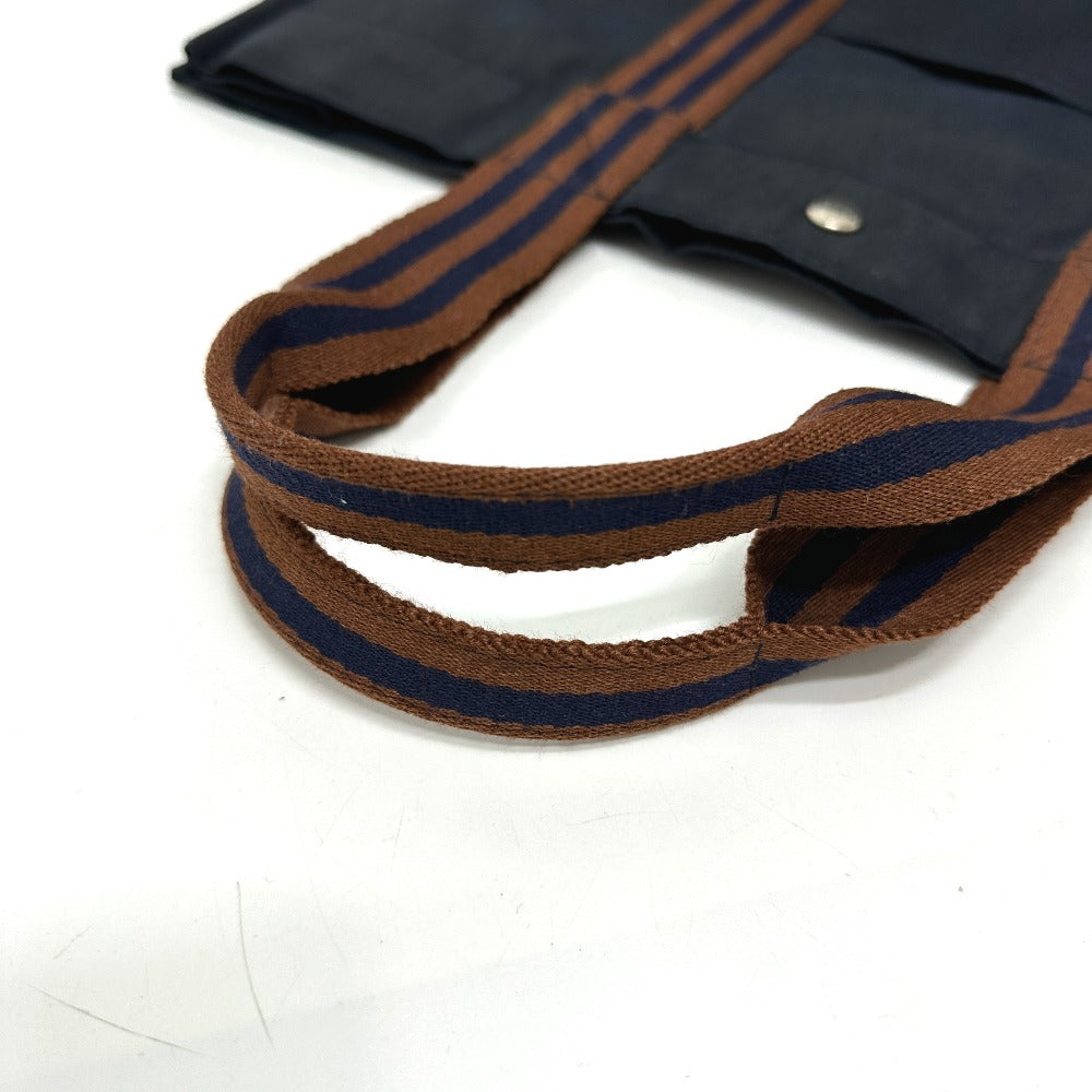 HERMES フールトゥGM カバン トートバッグ ハンドバッグ キャンバス レディース ネイビー
