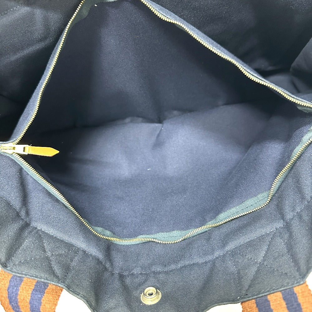 HERMES フールトゥGM カバン トートバッグ ハンドバッグ キャンバス レディース ネイビー