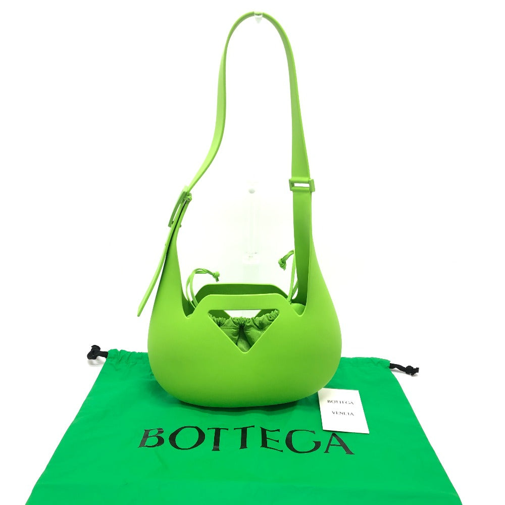 BOTTEGA VENETA 696920 Punch Bag Shoulder Bag Rubber Women's Green