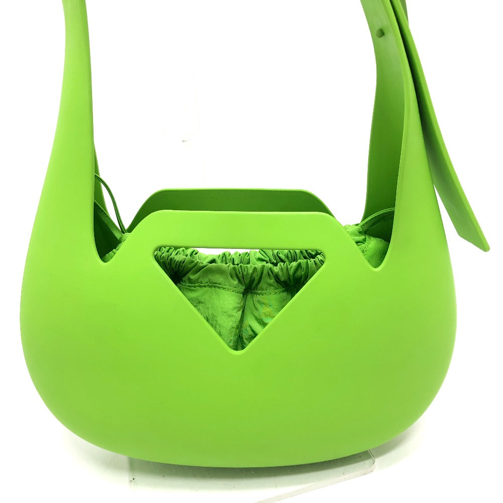 BOTTEGA VENETA 696920 Punch Bag Shoulder Bag Rubber Women's Green