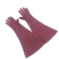 CHANEL CC Mark Logo Stitch Long Gloves Fashion Accessories gloves suede wine-red Used