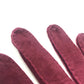 CHANEL CC Mark Logo Stitch Long Gloves Fashion Accessories gloves suede wine-red Used