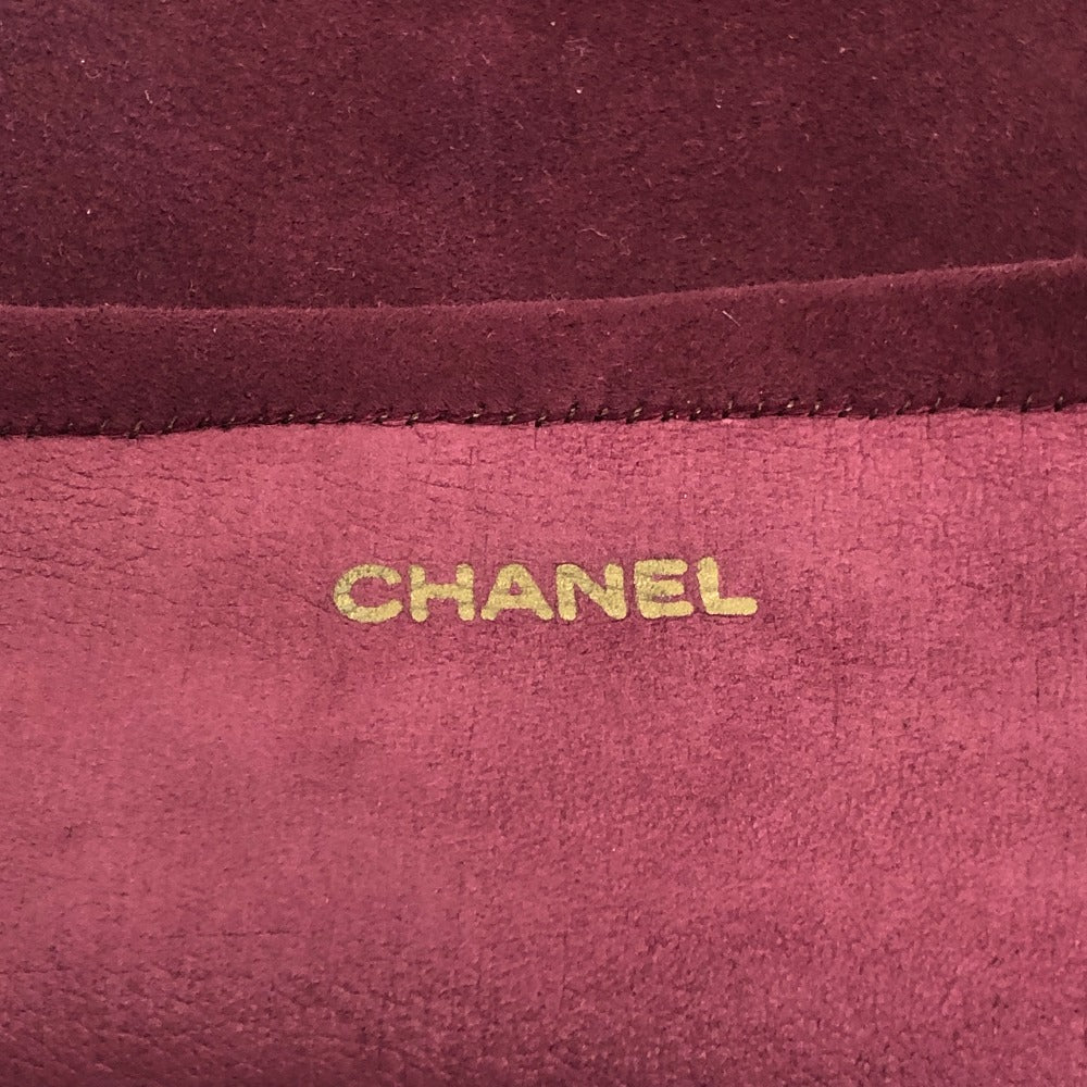 CHANEL CC Mark Logo Stitch Long Gloves Fashion Accessories gloves suede wine-red Used