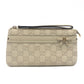 GUCCI 256867 Mayfair Clutch bag with strap, flat bag Pouch Sima leather White Used