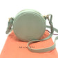 MAX&CO logo Round Crossbody Bag Shoulder Bag Leather Light blue Used