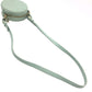 MAX&CO logo Round Crossbody Bag Shoulder Bag Leather Light blue Used