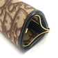 Dior Trotter pattern logo Vintage Kisslock Coin Compartment coin purse Canvas Brown Used