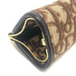 Dior Trotter pattern logo Vintage Kisslock Coin Compartment coin purse Canvas Brown Used