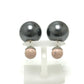 Dior Tribal ball Pearl hoop earrings Pierce Silver x Pink Used