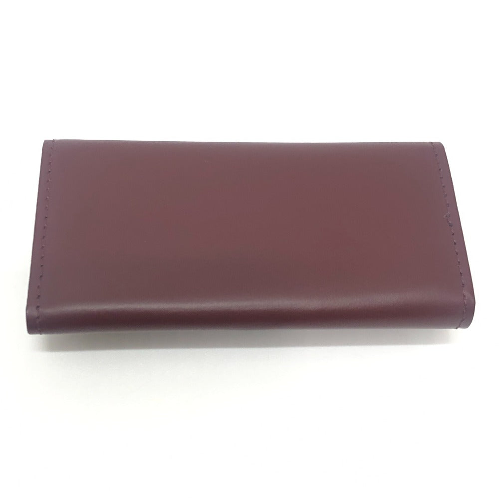 BURBERRY Check pattern nova check 3 sets of accessories Key Case Leather wine-red Used