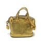 LOUIS VUITTON Mini Lockit Small item Key Holder Mini Pouch Bag Bag Charm Suhari leather Gold Used