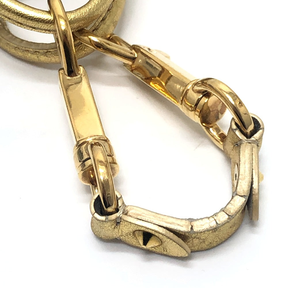 LOUIS VUITTON Mini Lockit Small item Key Holder Mini Pouch Bag Bag Charm Suhari leather Gold Used