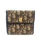 Dior Trotter pattern Short wallet, mini wallet, vintage Trifold wallet Canvas Brown Used