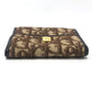 Dior Trotter pattern Short wallet, mini wallet, vintage Trifold wallet Canvas Brown Used
