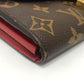 LOUIS VUITTON M58414 Portefeuille-Pallas Long Wallet Flap Long Wallet MonogramCanvas Slys Brown Used