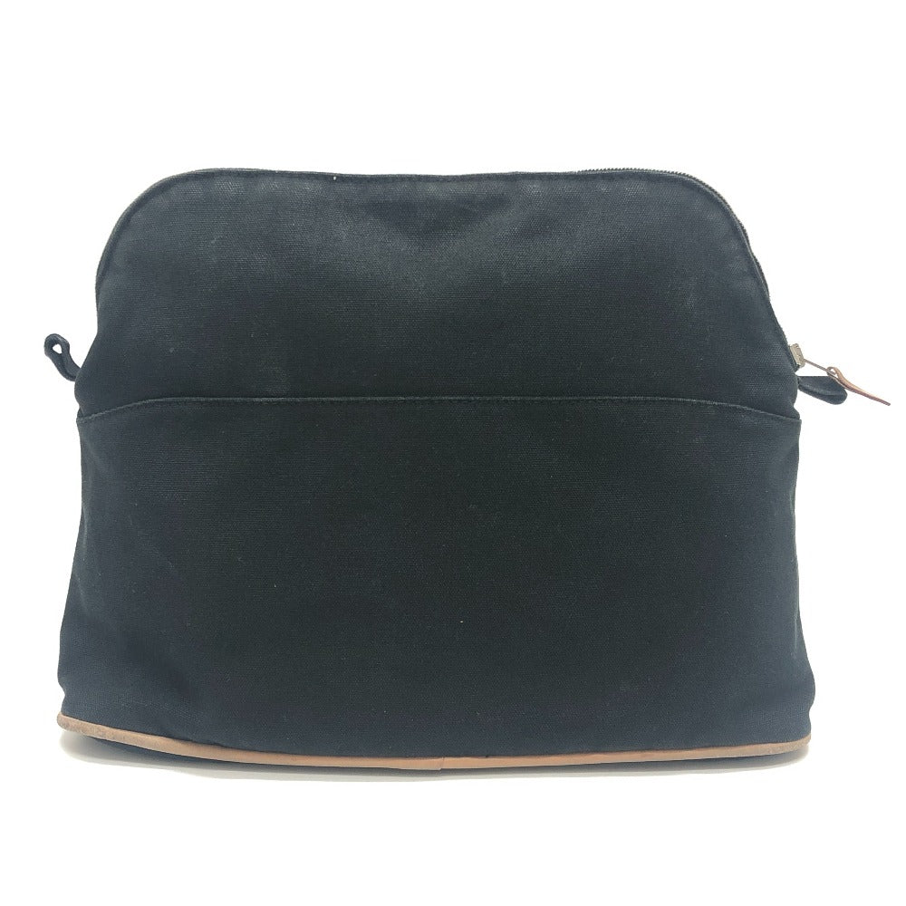 HERMES Bolide Pouch 31 GM Small item case, makeup pouch, cosmetics pouch, multi-purpose Pouch cotton Black Used