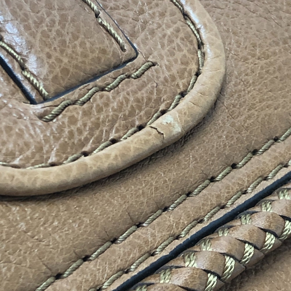 GUCCI 257030 Marchesi GG Tassel Bag Cluch Bag Clutch bag Leather Brown Used