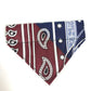 HERMES H800750E 01 Pet Dog DOG Dog Bandana "Apron Doll" Small Size with Collar Loop, Silk, Unisex, Bordeaux/Blue Marine Navy