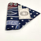 HERMES H800750E 01 Pet Dog DOG Dog Bandana "Apron Doll" Small Size with Collar Loop, Silk, Unisex, Bordeaux/Blue Marine Navy