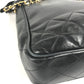 CHANEL ヴィンテージ マトラッセ Wチェーン トートバッグ キルティング CC ココマーク ロゴ 肩掛け カバン ショルダーバッグ レザー レディース ブラック