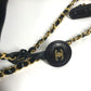 CHANEL ヴィンテージ マトラッセ Wチェーン トートバッグ キルティング CC ココマーク ロゴ 肩掛け カバン ショルダーバッグ レザー レディース ブラック