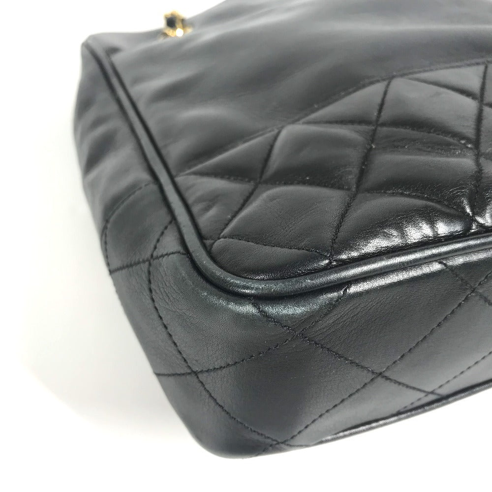 CHANEL ヴィンテージ マトラッセ Wチェーン トートバッグ キルティング CC ココマーク ロゴ 肩掛け カバン ショルダーバッグ レザー レディース ブラック