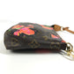 LOUIS VUITTON M48615 モノグラムローズ バラ 薔薇 ポシェットアクセソワール カバン ハンドバッグ ショルダーバッグ ポーチ モノグラムキャンバス レディース ブラウン