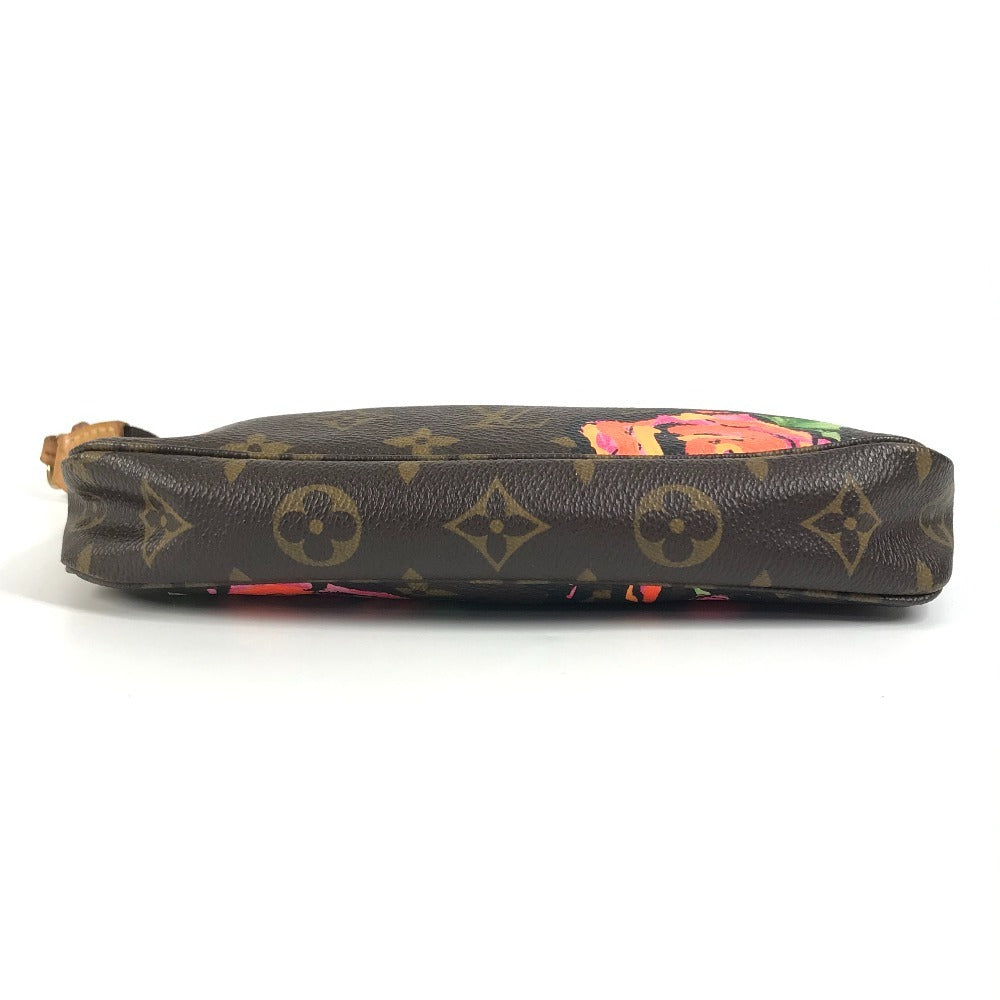 LOUIS VUITTON M48615 モノグラムローズ バラ 薔薇 ポシェットアクセソワール カバン ハンドバッグ ショルダーバッグ ポーチ モノグラムキャンバス レディース ブラウン