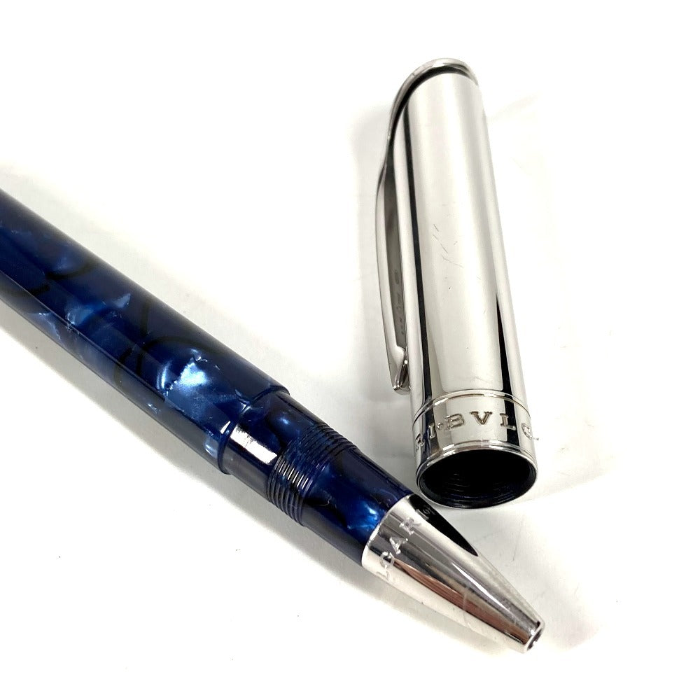 BVLGARI Stationery Ballpoint Pen, Metal, Unisex, Blue