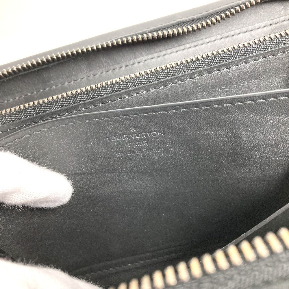 LOUIS VUITTON N61254 Damier Infini Zippy XL Zippy XL Long Wallet Round Zipper Long Wallet Damier Infini Leather Unisex Black