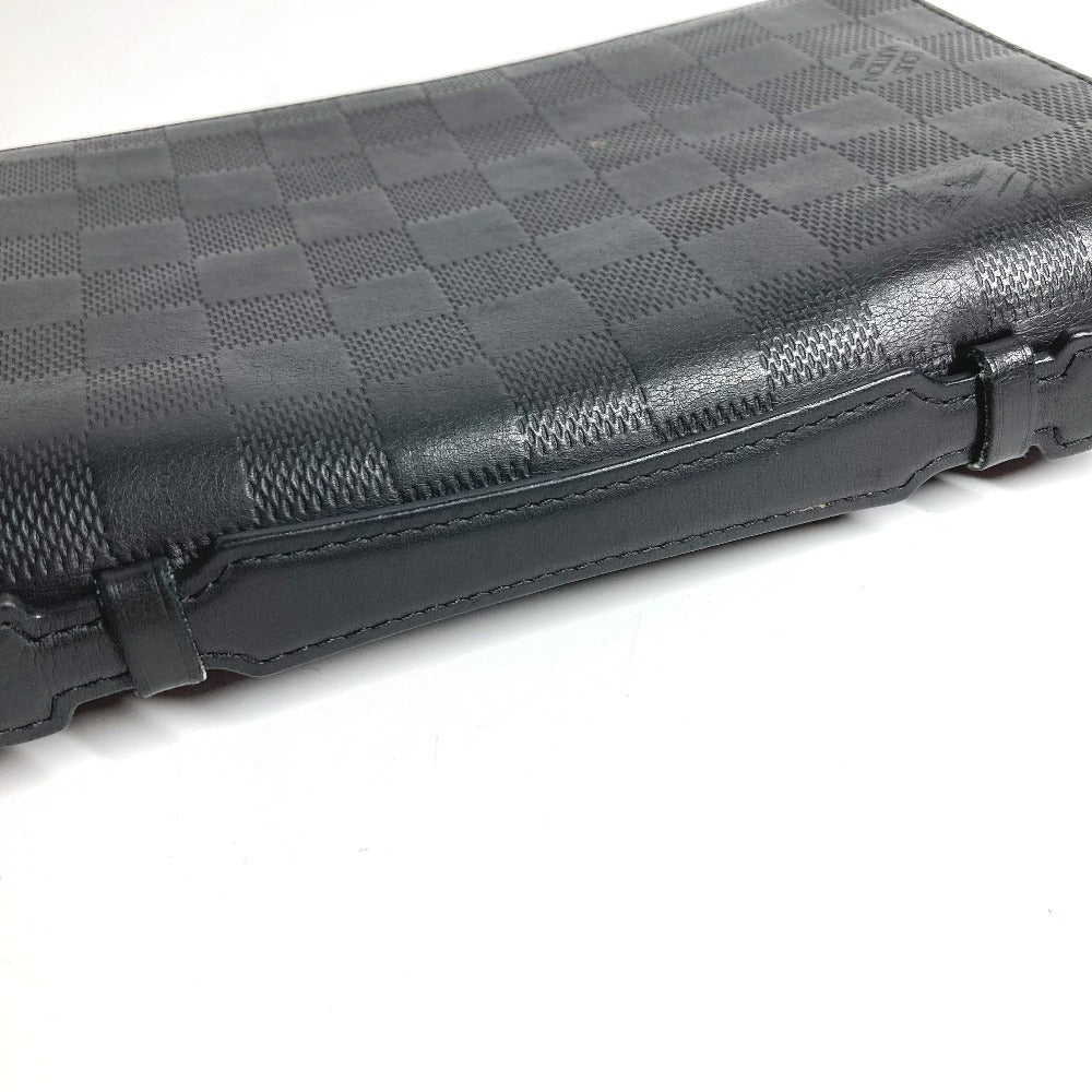 LOUIS VUITTON N61254 Damier Infini Zippy XL Zippy XL Long Wallet Round Zipper Long Wallet Damier Infini Leather Unisex Black