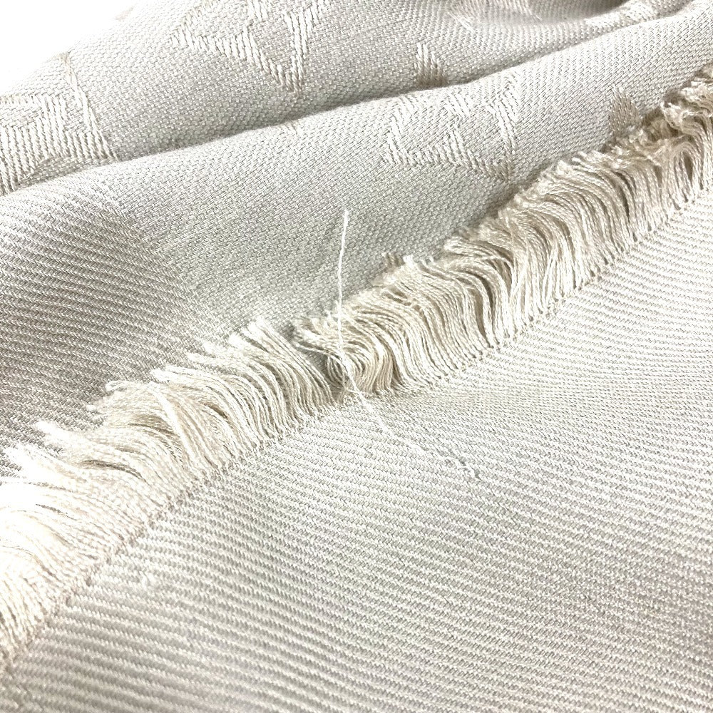 LOUIS VUITTON M71336 Monogram Shawl Monogram Shawl Monogram Fringe Scarf Stole Large Shawl Silk Unisex Beige