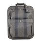 HERMES 2 Wheel Suitcase Logo Travel Bag Carry Bag Canvas Unisex Gray